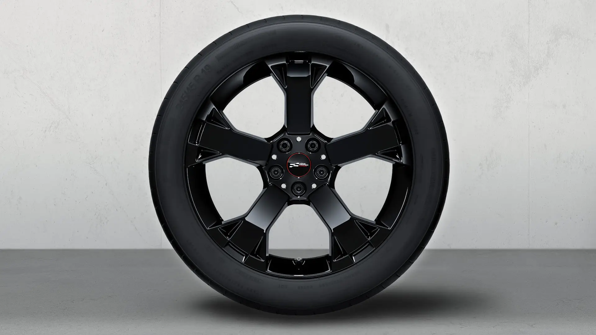 Lähikuva 19" MINI JCW Runway Spoke 948 -vanteesta Jet Black -värityksellä, jossa näkyy puolan yksityiskohdat.