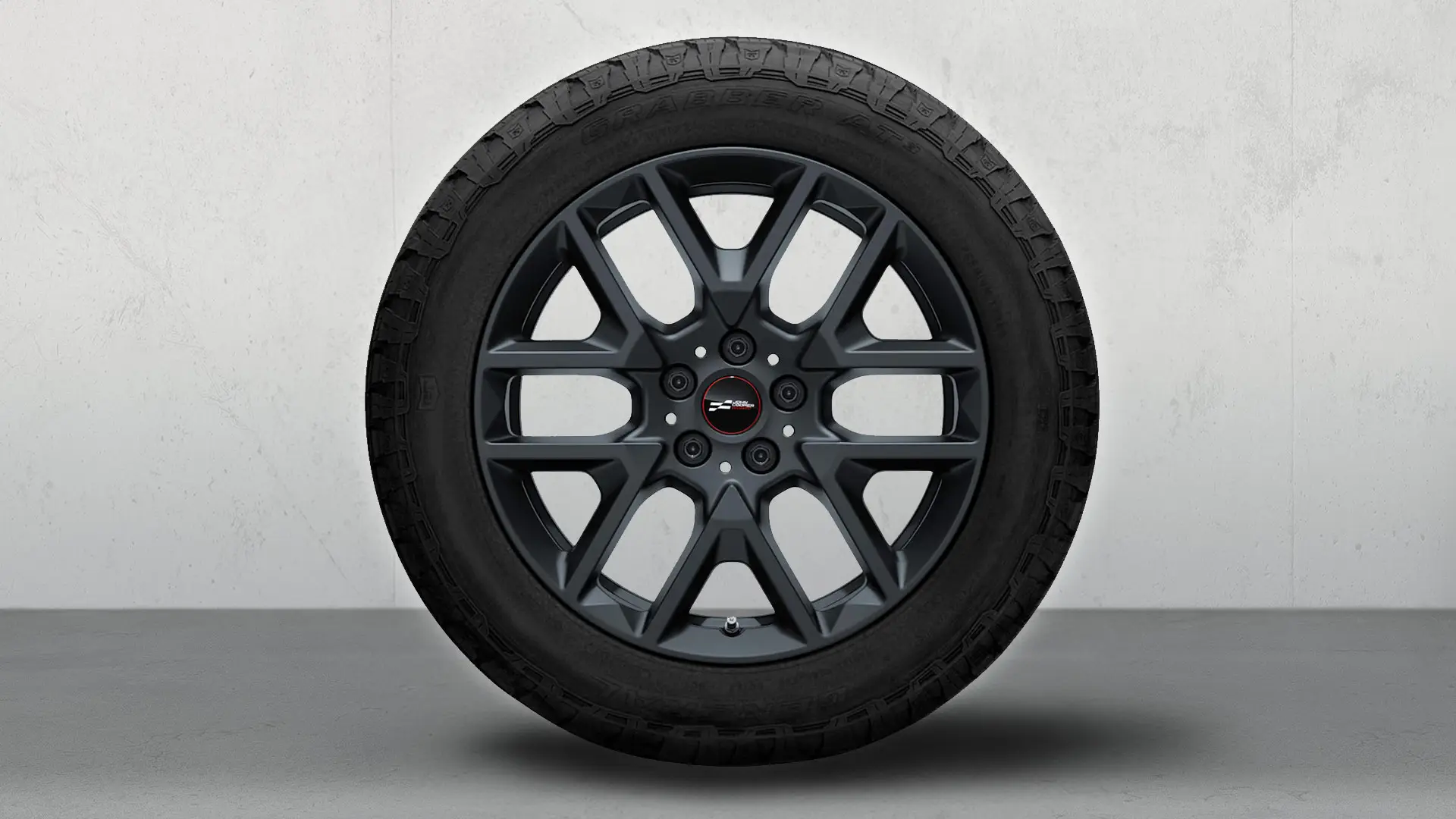 Lähikuva 18" JCW Y-Spoke 945 ‑kevytmetallivanteesta, väri Frozen Midnight Grey.