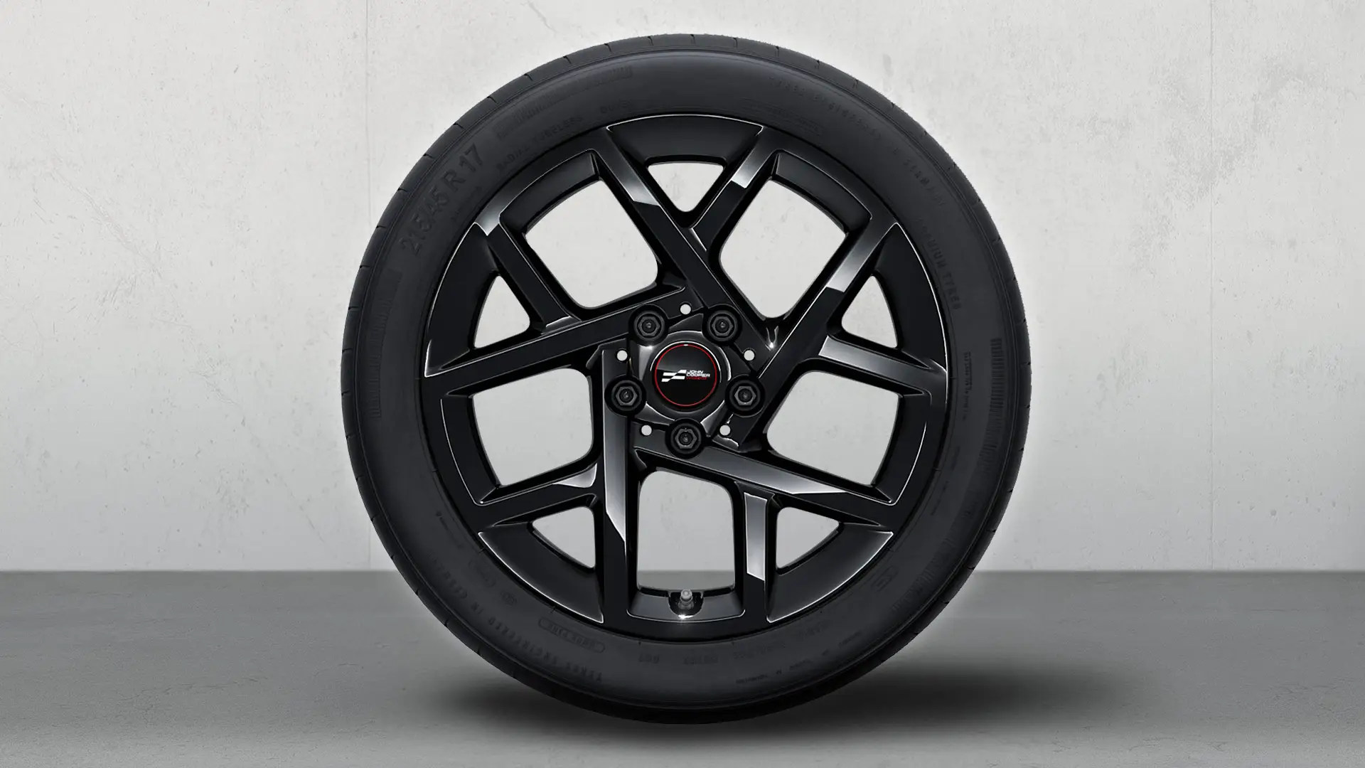 17" John Cooper Works ‑kevytmetallivanne Sprint Spoke 957 ‑talvirengas, väri Jet Black.