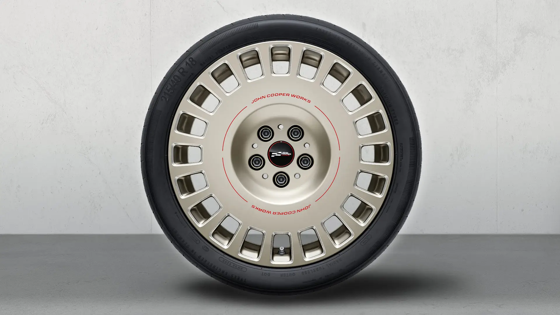 18" John Cooper Works -kevytmetallivanteet Rallye Spoke 964 ‑kesärenkaat, Bicolour Vibrant Silver, timanttisorvattu. 