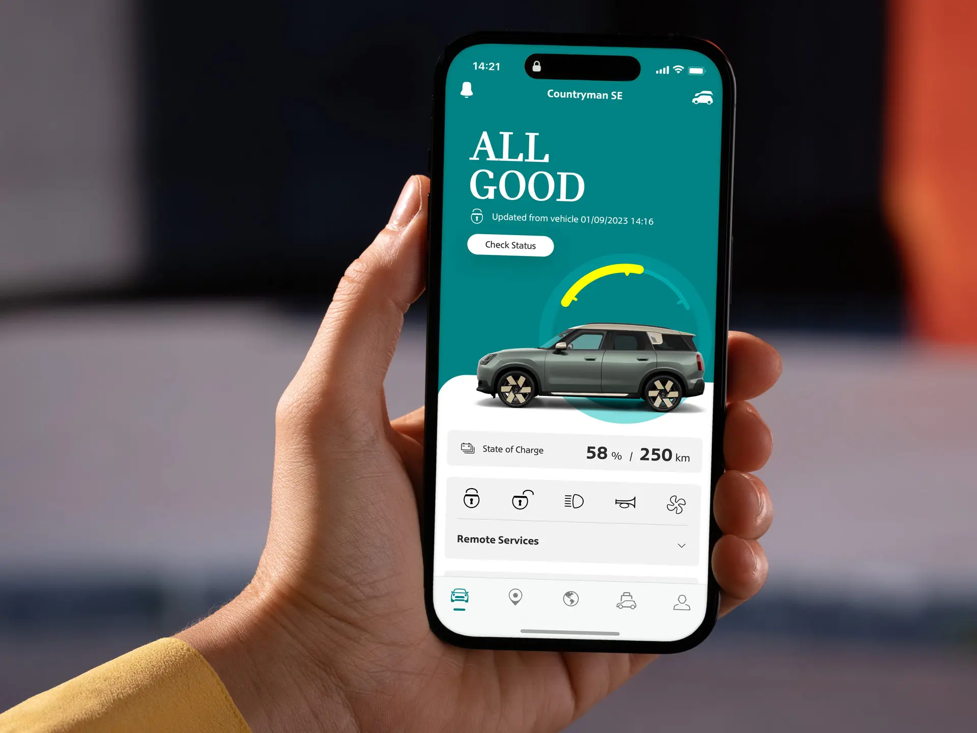 MINI-sovelluksen näkymä