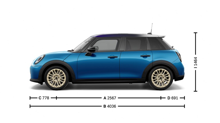 MINI Cooper 5-ovinen - mitat - introkuva